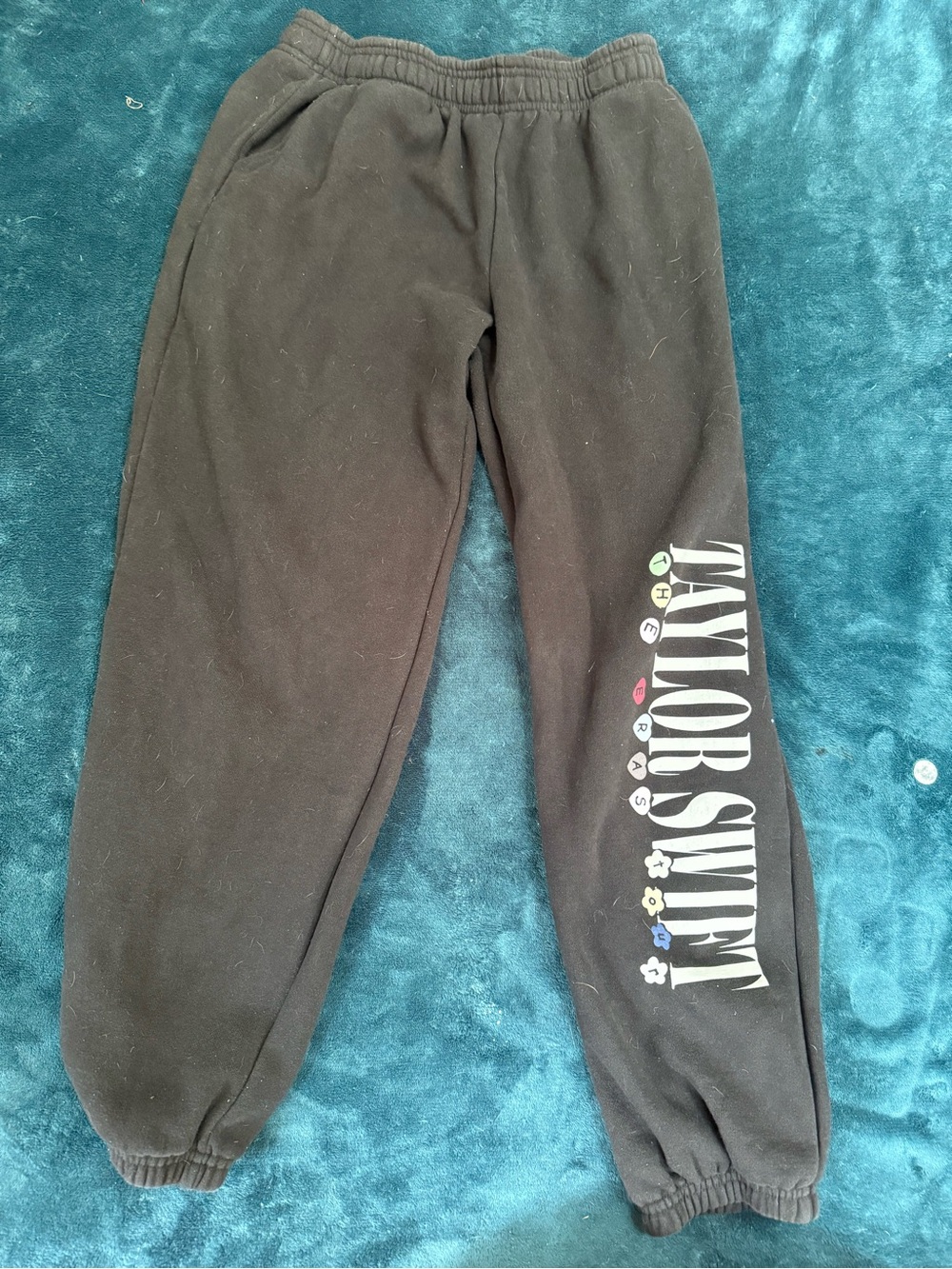Taylor Swift Eras Tour Black Unisex Jogger Sweatpants (M)
